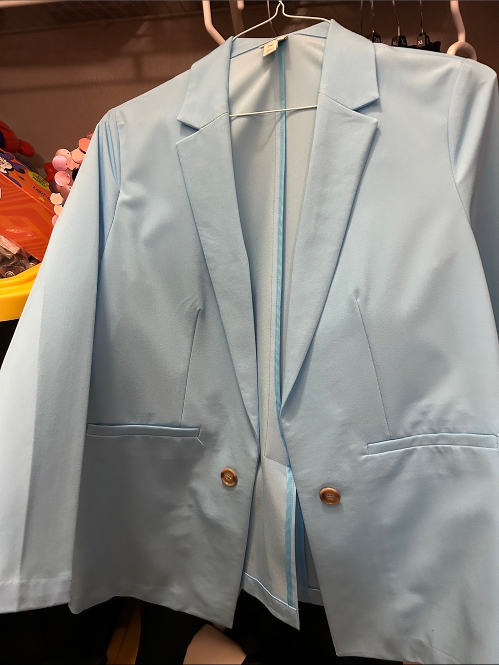 Worthington Light Blue Single-Breasted Blazer